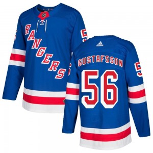 Adidas Erik Gustafsson New York Rangers Men's Authentic Home Jersey - Royal Blue