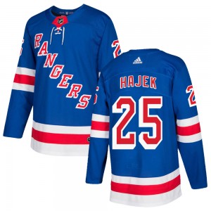 Adidas Libor Hajek New York Rangers Men's Authentic ized Home Jersey - Royal Blue