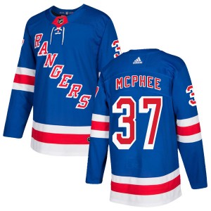 Adidas George Mcphee New York Rangers Men's Authentic Home Jersey - Royal Blue