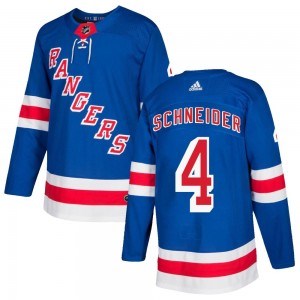 Adidas Braden Schneider New York Rangers Men's Authentic Home Jersey - Royal Blue