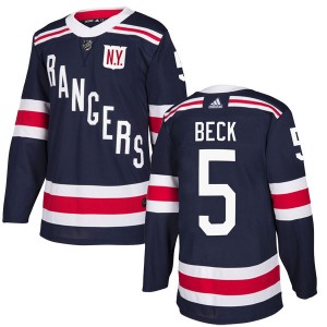 Adidas Barry Beck New York Rangers Men's Authentic 2018 Winter Classic Home Jersey - Navy Blue