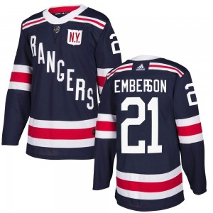 Adidas Ty Emberson New York Rangers Men's Authentic 2018 Winter Classic Home Jersey - Navy Blue