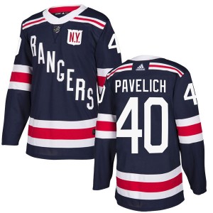 Adidas Mark Pavelich New York Rangers Men's Authentic 2018 Winter Classic Home Jersey - Navy Blue