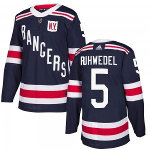 Adidas Chad Ruhwedel New York Rangers Men's Authentic 2018 Winter Classic Home Jersey - Navy Blue