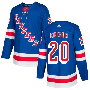 Adidas Jan Erixon New York Rangers Youth Authentic Home Jersey - Royal Blue