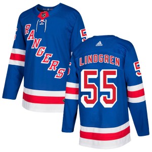 Adidas Ryan Lindgren New York Rangers Youth Authentic Home Jersey - Royal Blue
