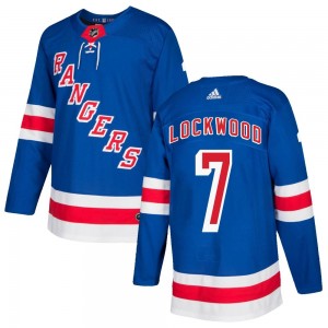 Adidas William Lockwood New York Rangers Youth Authentic Home Jersey - Royal Blue
