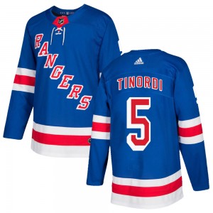Adidas Jarred Tinordi New York Rangers Youth Authentic Home Jersey - Royal Blue