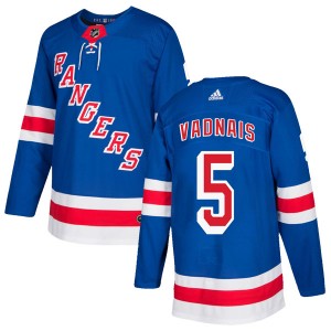 Adidas Carol Vadnais New York Rangers Youth Authentic Home Jersey - Royal Blue