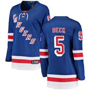 Fanatics Branded Barry Beck New York Rangers Women's Breakaway Home Jersey - Blue