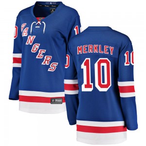 Fanatics Branded Nick Merkley New York Rangers Women's Breakaway Home Jersey - Blue