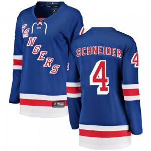 Fanatics Branded Braden Schneider New York Rangers Women's Breakaway Home Jersey - Blue
