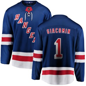 Fanatics Branded Eddie Giacomin New York Rangers Youth Home Breakaway Jersey - Blue
