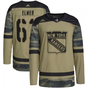 Adidas Jake Elmer New York Rangers Youth Authentic Military Appreciation Practice Jersey - Camo