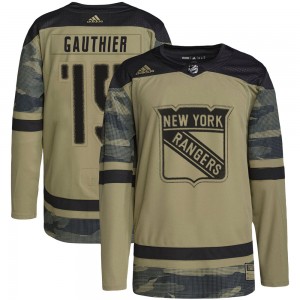 Adidas Julien Gauthier New York Rangers Youth Authentic Military Appreciation Practice Jersey - Camo