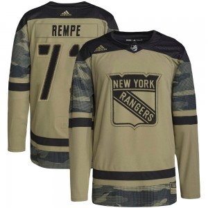 Adidas Matt Rempe New York Rangers Youth Authentic Military Appreciation Practice Jersey - Camo