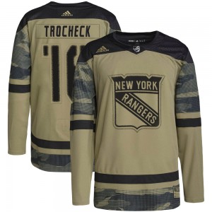 Adidas Vincent Trocheck New York Rangers Youth Authentic Military Appreciation Practice Jersey - Camo