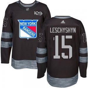 Jake Leschyshyn New York Rangers Youth Authentic 1917- 100th Anniversary Jersey - Black
