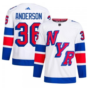 Adidas Glenn Anderson New York Rangers Men's Authentic 2024 Stadium Series Primegreen Jersey - White