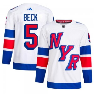 Adidas Barry Beck New York Rangers Men's Authentic 2024 Stadium Series Primegreen Jersey - White