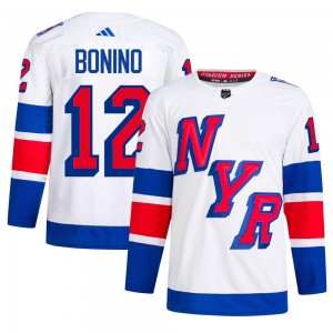 Adidas Nick Bonino New York Rangers Men's Authentic 2024 Stadium Series Primegreen Jersey - White