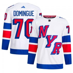 Adidas Louis Domingue New York Rangers Men's Authentic 2024 Stadium Series Primegreen Jersey - White