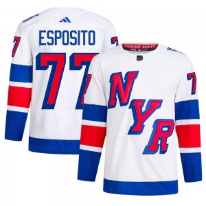 Adidas Phil Esposito New York Rangers Men's Authentic 2024 Stadium Series Primegreen Jersey - White