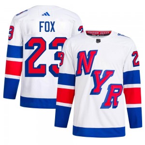 Adidas Adam Fox New York Rangers Men's Authentic 2024 Stadium Series Primegreen Jersey - White