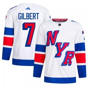 Adidas Rod Gilbert New York Rangers Men's Authentic 2024 Stadium Series Primegreen Jersey - White