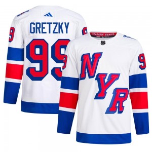Adidas Wayne Gretzky New York Rangers Men's Authentic 2024 Stadium Series Primegreen Jersey - White