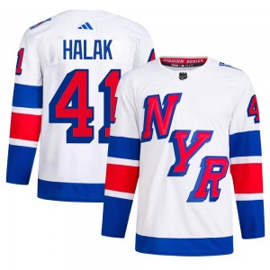 Adidas Jaroslav Halak New York Rangers Men's Authentic 2024 Stadium Series Primegreen Jersey - White