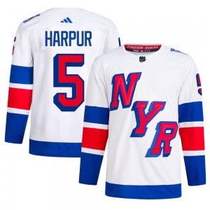 Adidas Ben Harpur New York Rangers Men's Authentic 2024 Stadium Series Primegreen Jersey - White