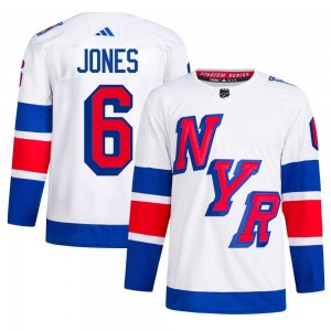 Adidas Zac Jones New York Rangers Men's Authentic 2024 Stadium Series Primegreen Jersey - White