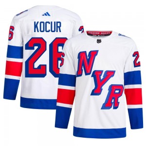 Adidas Joe Kocur New York Rangers Men's Authentic 2024 Stadium Series Primegreen Jersey - White