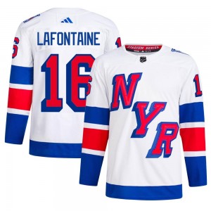 Adidas Pat Lafontaine New York Rangers Men's Authentic 2024 Stadium Series Primegreen Jersey - White