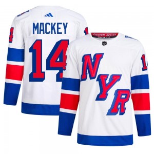 Adidas Connor Mackey New York Rangers Men's Authentic 2024 Stadium Series Primegreen Jersey - White