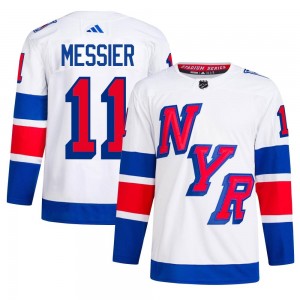 Adidas Mark Messier New York Rangers Men's Authentic 2024 Stadium Series Primegreen Jersey - White