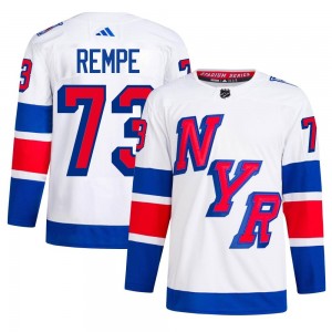 Adidas Matt Rempe New York Rangers Men's Authentic 2024 Stadium Series Primegreen Jersey - White