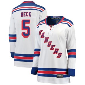 Fanatics Branded Barry Beck New York Rangers Women's Breakaway Away Jersey - White