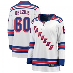 Fanatics Branded Alex Belzile New York Rangers Women's Breakaway Away Jersey - White