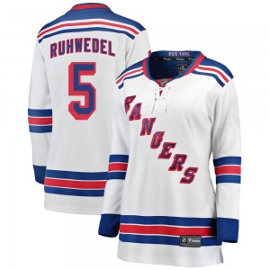 Fanatics Branded Chad Ruhwedel New York Rangers Women's Breakaway Away Jersey - White