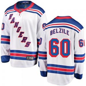 Fanatics Branded Alex Belzile New York Rangers Men's Breakaway Away Jersey - White
