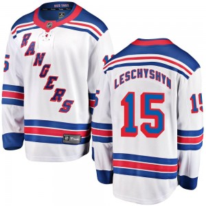 Fanatics Branded Jake Leschyshyn New York Rangers Men's Breakaway Away Jersey - White