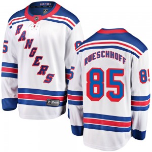 Fanatics Branded Austin Rueschhoff New York Rangers Men's Breakaway Away Jersey - White