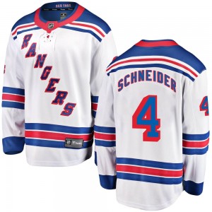 Fanatics Branded Braden Schneider New York Rangers Men's Breakaway Away Jersey - White
