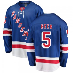 Fanatics Branded Barry Beck New York Rangers Men's Breakaway Home Jersey - Blue
