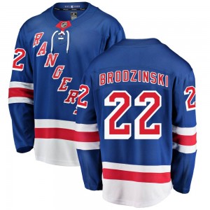 Fanatics Branded Jonny Brodzinski New York Rangers Men's Breakaway Home Jersey - Blue