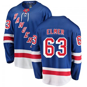 Fanatics Branded Jake Elmer New York Rangers Men's Breakaway Home Jersey - Blue