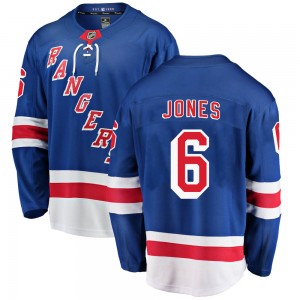 Fanatics Branded Zac Jones New York Rangers Men's Breakaway Home Jersey - Blue