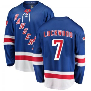 Fanatics Branded William Lockwood New York Rangers Men's Breakaway Home Jersey - Blue